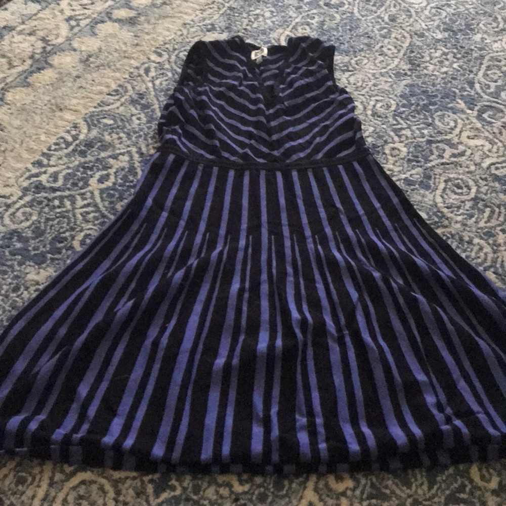 Periwinkle and black knee length